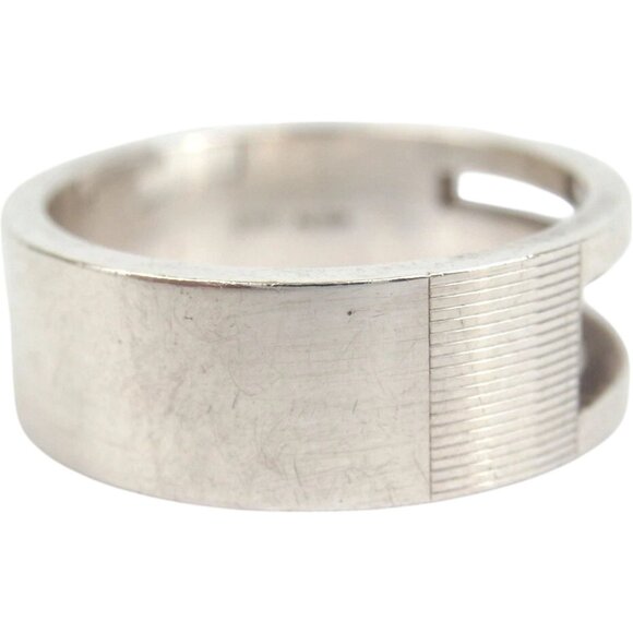 791179BQ (S1) Gucci Ring Branded G Silver Metal - Picture 4 of 9